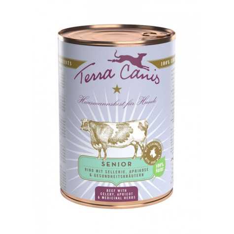 TERRA CANIS Senior Bœuf avec sedano, albicocca et erbe officinali 400 g.