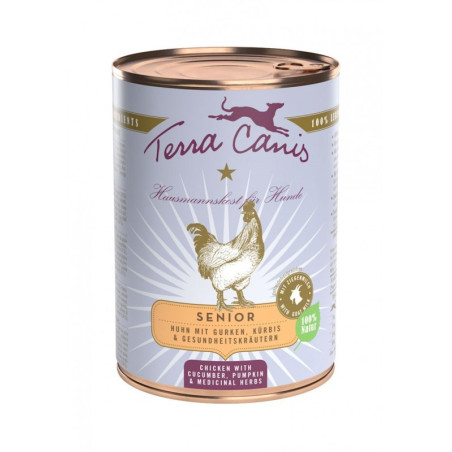 TERRA CANIS Senior Pollo con cetriolo, zucca e erbe officinali 400 gr. - 