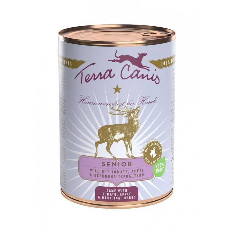 TERRA CANIS Senior Selvaggina avec pomodoro, pomme et erbe officinali 400 g. TERRA CANIS Senior Selvaggina avec pomodoro, pomme et erbe officinali 400 g.