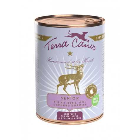 TERRA CANIS Senior Selvaggina avec pomodoro, pomme et erbe officinali 400 g.