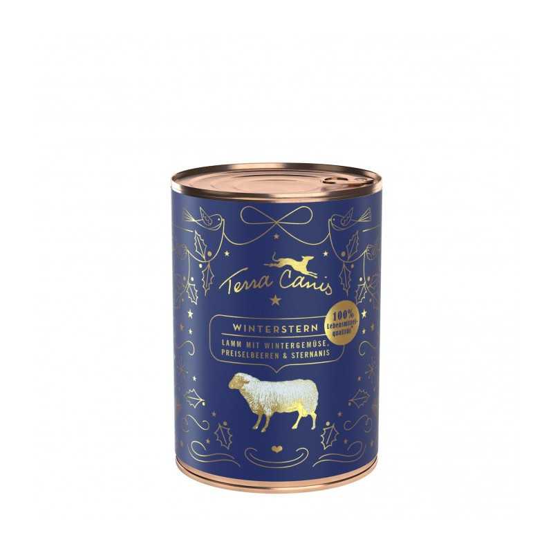 TERRA CANIS Winter Edition avec Agneau, légumes invernali, Myrtille rouge et anice stellato 400 g. TERRA CANIS Winter Edition avec Agneau, légumes invernali, Myrtille rouge et anice stellato 400 g.