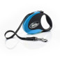 FLEXI Laisse Collection Noir/Bleu avec Sangle 3 mt. Taille S