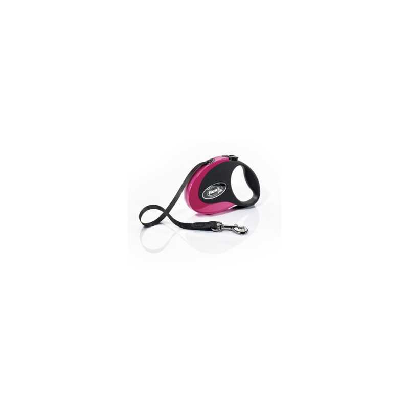 FLEXI Laisse Collection Noir/Rosa avec Sangle 3 mt. Taille S FLEXI Laisse Collection Noir/Rosa avec Sangle 3 mt. Taille S