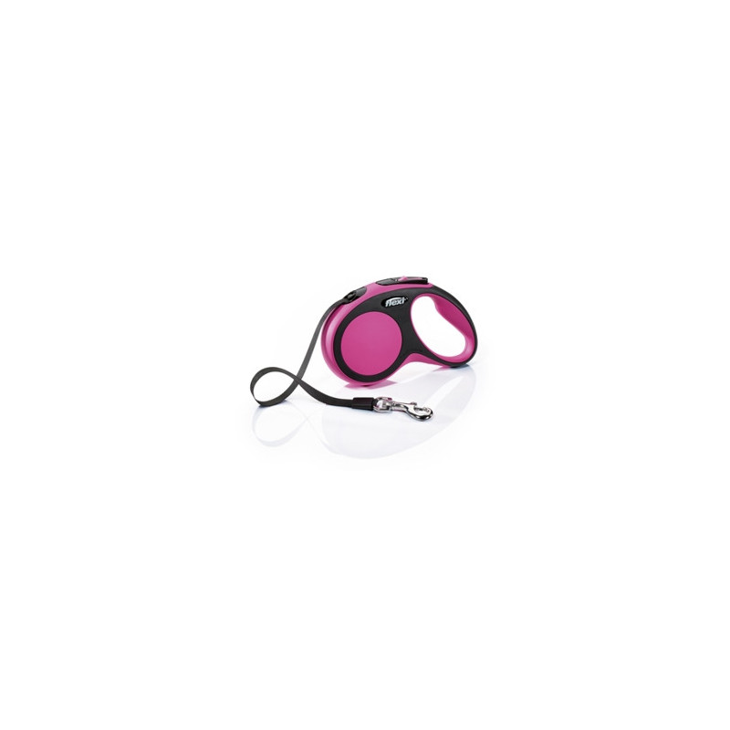 FLEXI New Comfort Pink Leash mit 5m Gurtband. Größe S