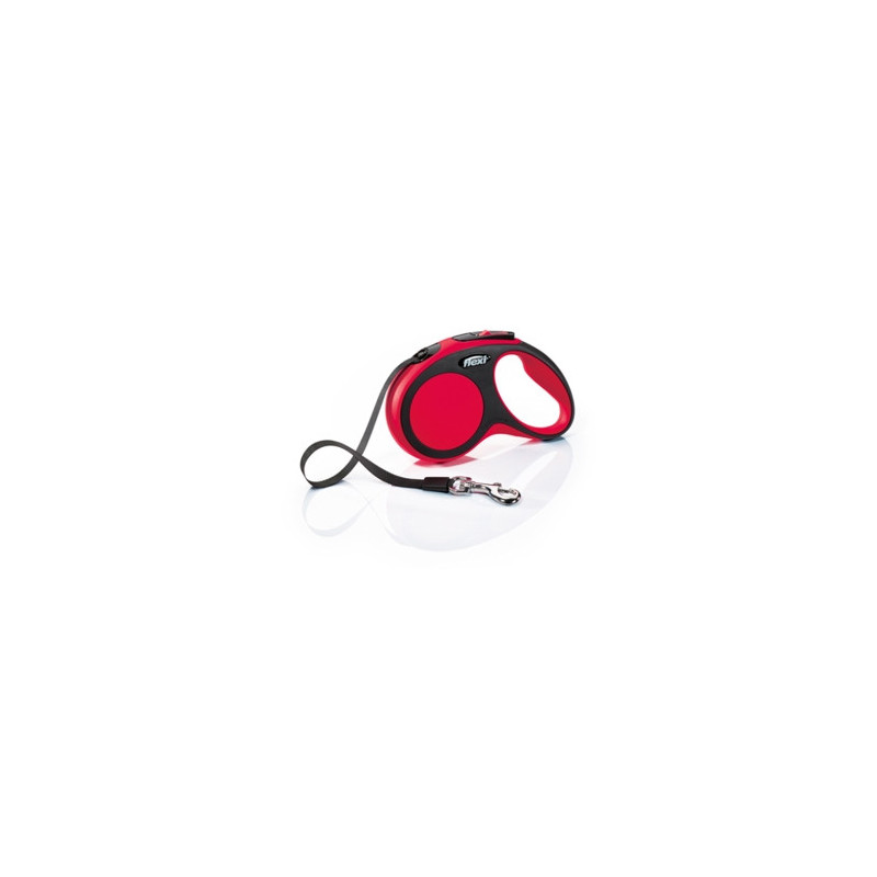 FLEXI New Comfort Red Leash mit 5m Gurtband. Größe S