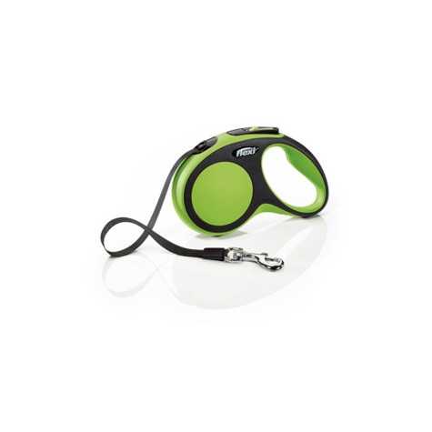 FLEXI Guinzaglio New Comfort Verde con Fettuccia da 3 mt. Taglia XS - 
