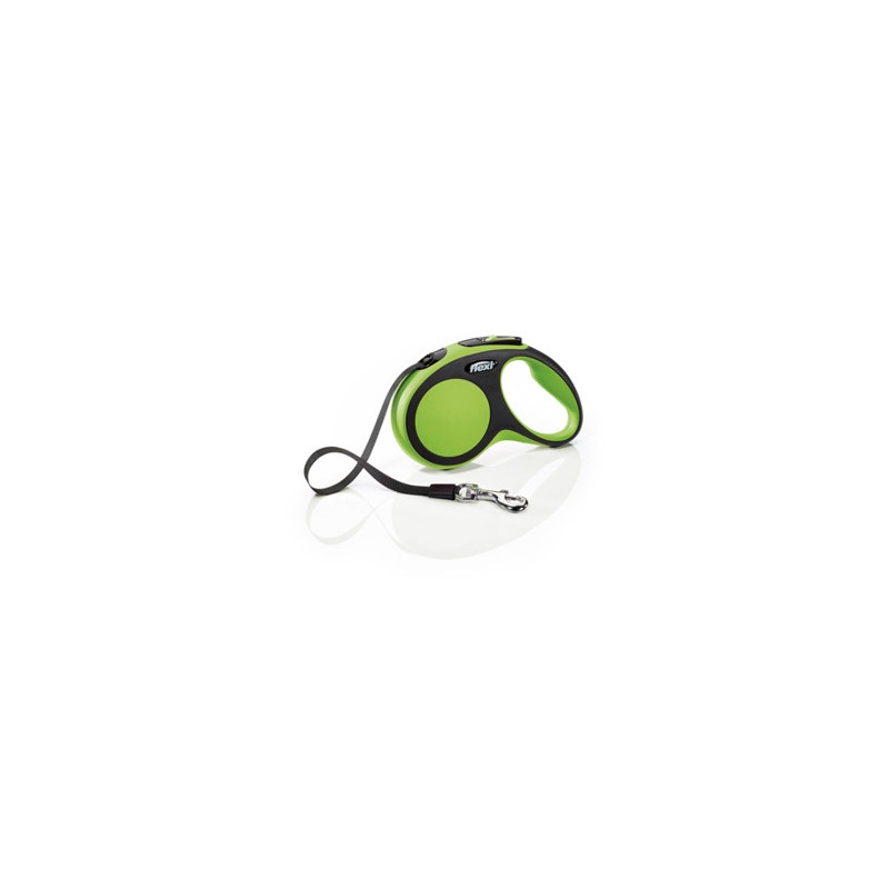 FLEXI New Comfort Grüne Leine mit 5m Gurtband. Größe L