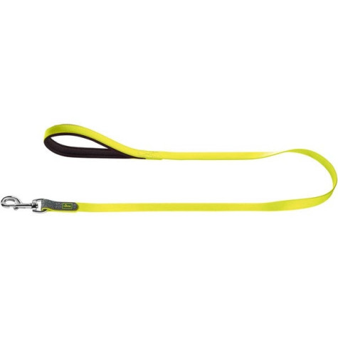 HUNTER Convenience Leash Yellow Fluo H 63077 2x120 cm.