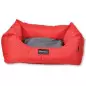 FABOTEX Boston Sofa Braun Rot / Anthrazit Größe L 80x67x22 cm.