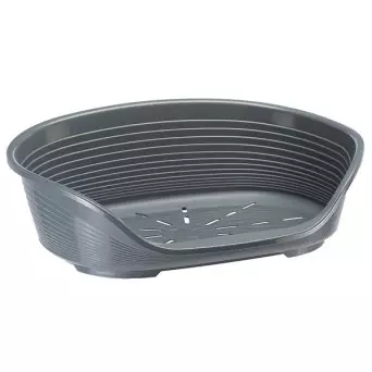 FERPLAST Cuccia in Plastica Siesta Deluxe Grigio Scuro L 70.5 x W 52 x H 23,5 cm. - 