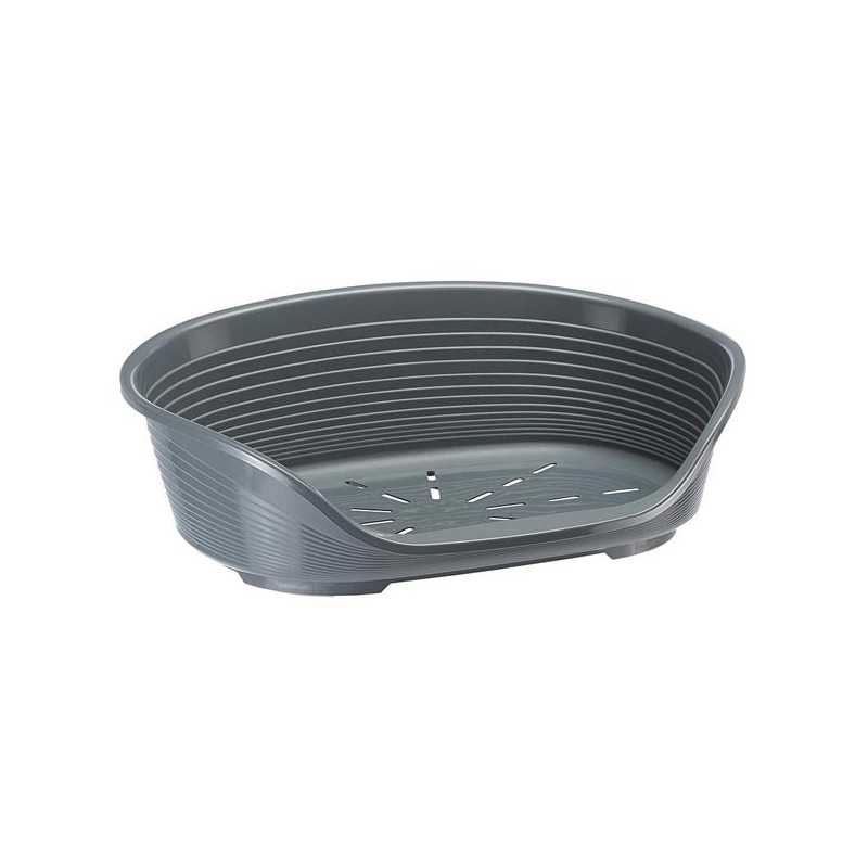 FERPLAST Corbeille en plastique Siesta Deluxe Grigio Scuro L 93.5 x W 68 x H 28.5 cm.