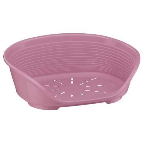 FERPLAST Cuccia in Plastica Siesta Deluxe Rosa L 61.5 x W 45 x H 21,5 cm - 