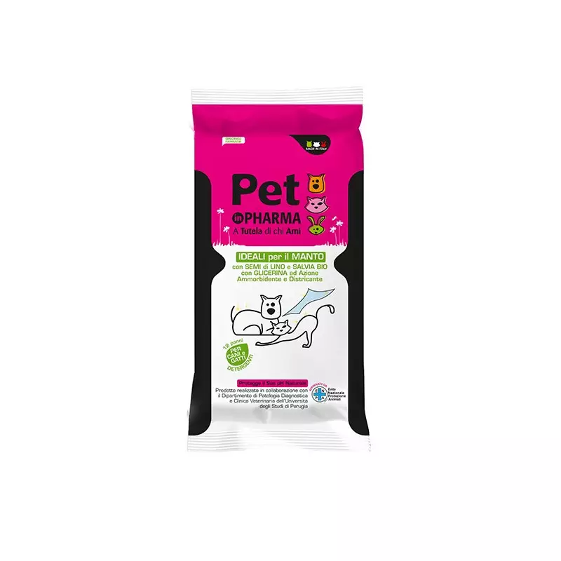 ALSIPHARMA Pet in Pharma Panni Umidificati per Manto ALSIPHARMA Pet in Pharma Panni Umidificati per Manto