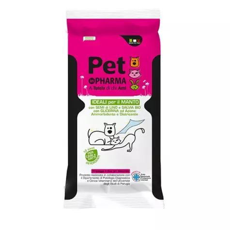 ALSIPHARMA Pet in Pharma Panni Umidificati per Manto - 