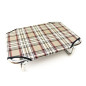 FOSCHI SRL Fixed Camp Bed in Aluminum with Scottish Fabric 55x90 cm.