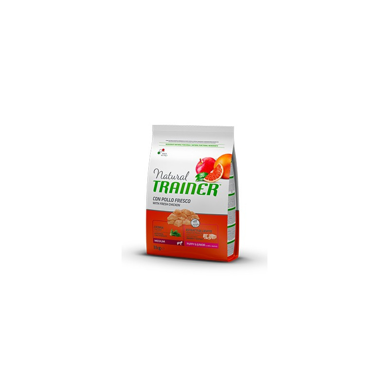 Trainer Natural Puppy et Junior Medium avec poulet Fresco 3 kg