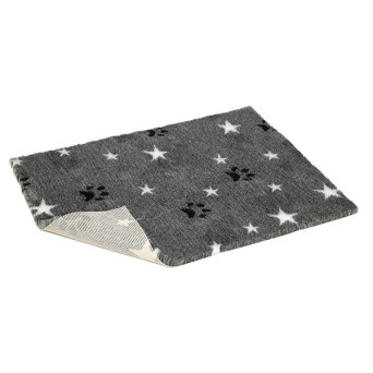 VETBED Rutschfester Teppich White Star & Black Paws Größe S 75x50 cm.