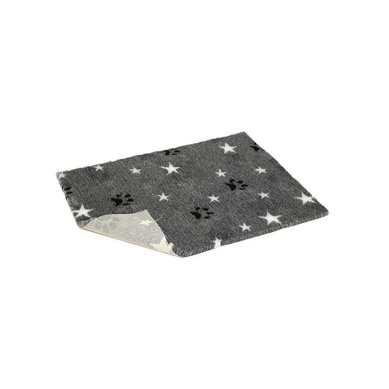 VETBED Rutschfester Teppich White Star & Black Paws Größe M 100x75 cm.