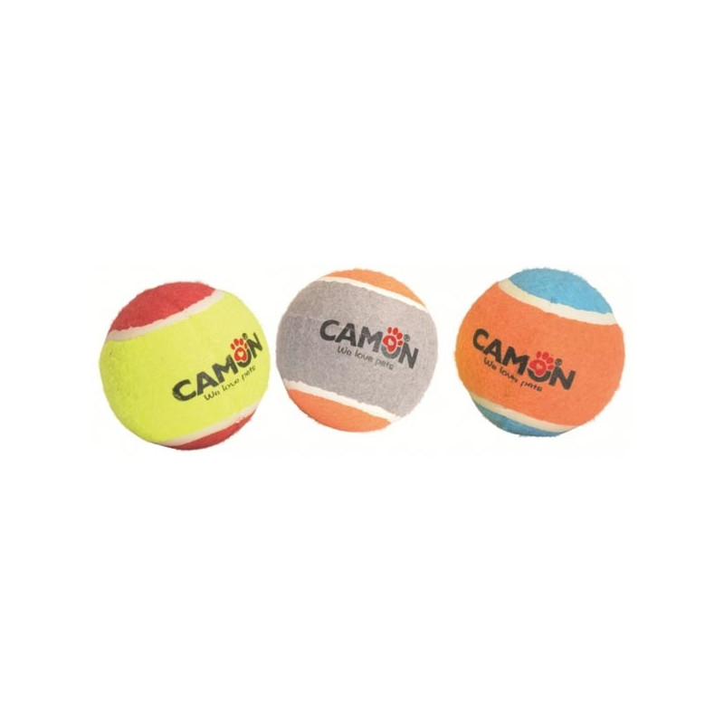 CAMON Colored Tennis Ball in Solid Rubber 6,20 cm.