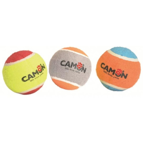 CAMON Palla da Tennis Colorata in Gomma Piena 6,20 cm. - 