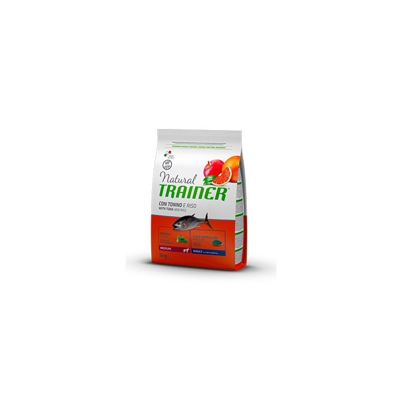 TRAINER Natural Adult Medium with Tuna and Rice 12 kg.