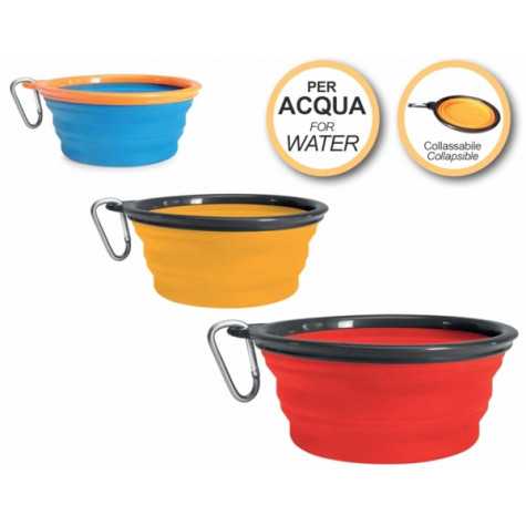 CAMON - Gamelle Doppia Pieghevole in Silicone per Acqua ø 17,2 X 1500 ml - C037/3