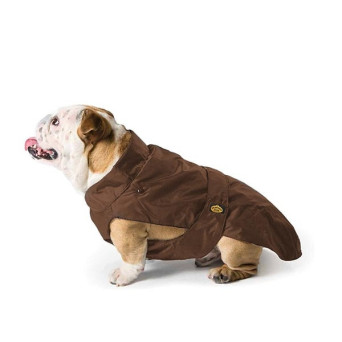 FASHION DOG Waterproof Coat with Detachable Brown Padding for Bulldog Size 55