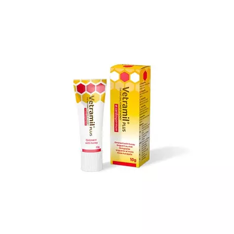 BFACTORY Vetramil Plus Salbe mit Honig, ätherischen Ölen und Cardiospermum-Extrakt 10 gr.