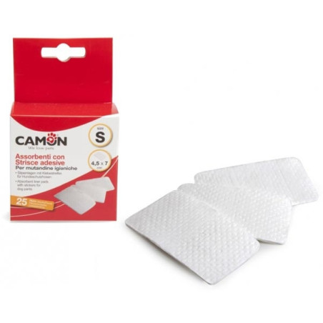 CAMON Assorbenti con Strisce Adesive Taglia S / 7x5 cm. - 