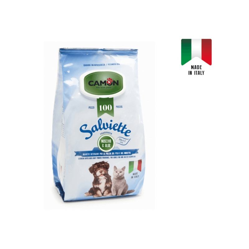 CAMON lingettes al Muschio et Aloe Maxi formato 100 pièces CAMON lingettes al Muschio et Aloe Maxi formato 100 pièces