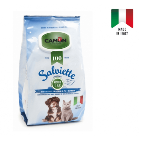 CAMON lingettes al Muschio et Aloe Maxi formato 100 pièces