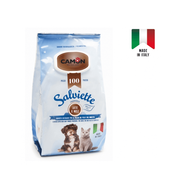 CAMON lingettes al lait et Miele Maxi formato 100 pièces