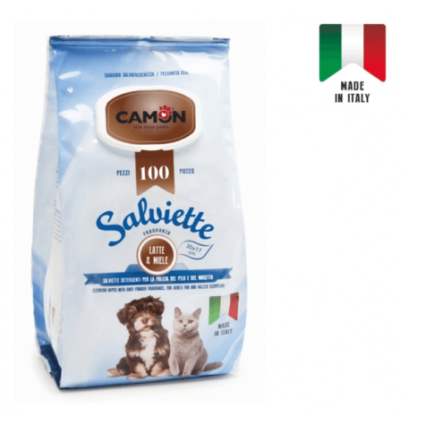 CAMON lingettes al lait et Miele Maxi formato 100 pièces