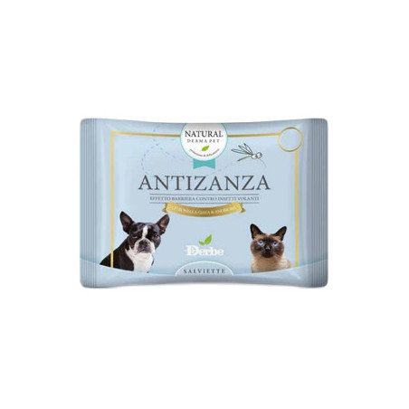 DERBE Natural Derma Pet  40 Salviette Antizanza - 