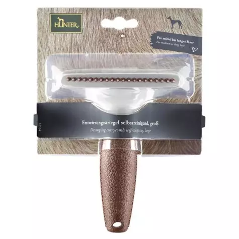 HUNTER Detangling Rake Self-cleaning Large 20 cm.