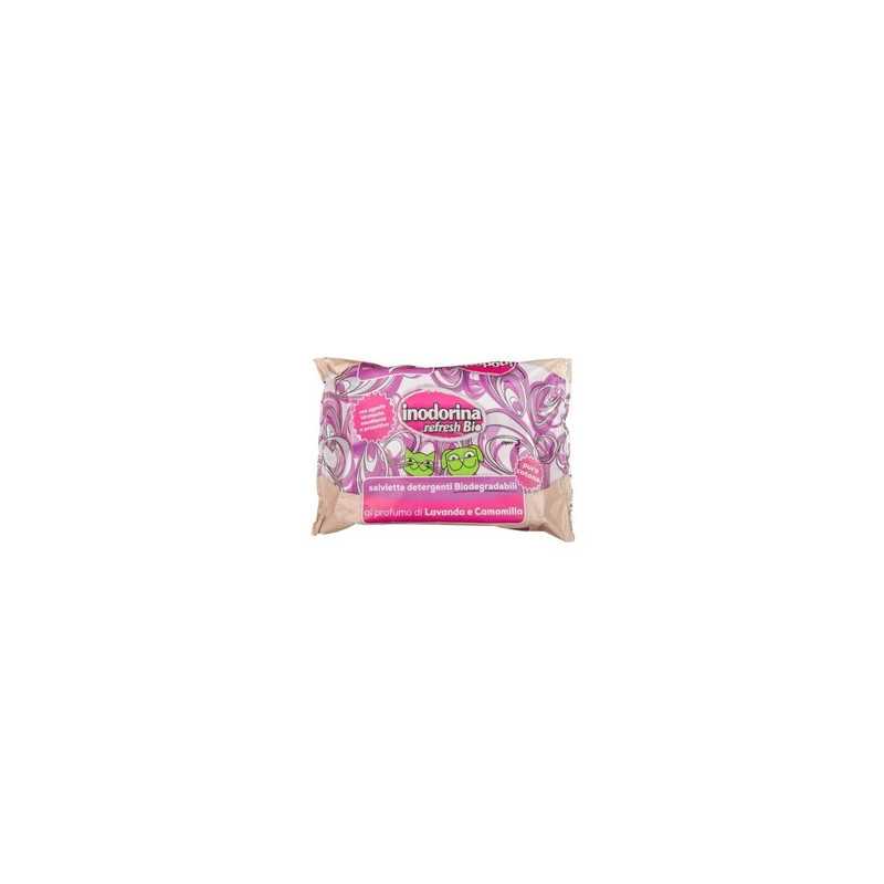 INODORINA Lingettes Refresh Bio alla Lavanda et Camomilla 30 pièces.