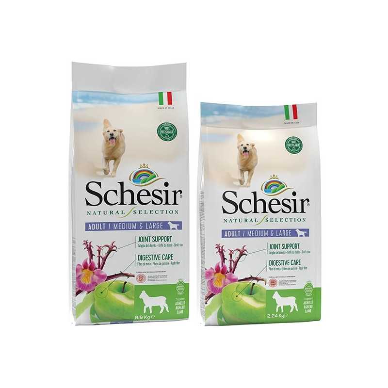 SCHESIR Natural Selection Adult Medium et Large avec Agneau 9,6 kg.