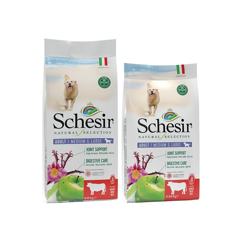 SCHESIR Natural Selection Adult Medium & Large with Beef 9,60 kg.