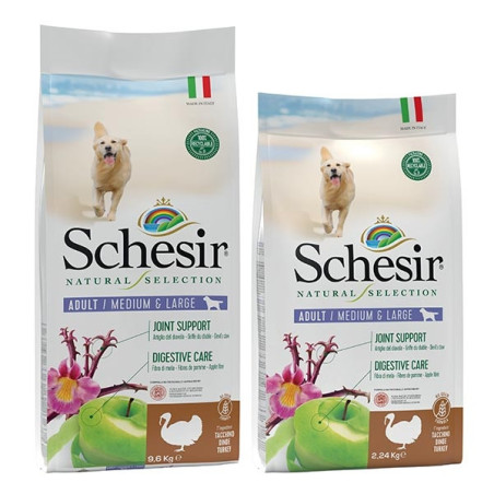 SCHESIR Natural Selection Adult Medium & Large con Tacchino 9,60 kg. - 