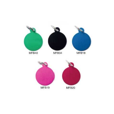 MY FAMILY Medaglietta Basic Cerchio Grande Alluminio Blu - 