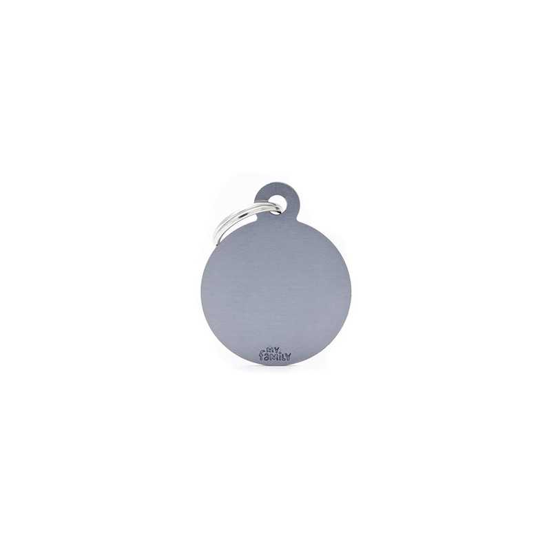 MY FAMILY Médaille Basic Cerchio Piccolo in Aluminium Grigio MY FAMILY Médaille Basic Cerchio Piccolo in Aluminium Grigio