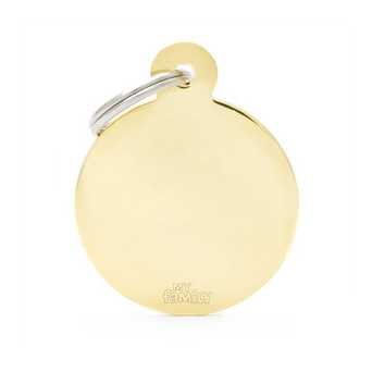 MY FAMILY Medaglietta Basic Cerchio Grande in Ottone Dorato MFB17 - 