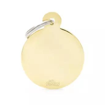 MY FAMILY Medaglietta Basic Cerchio Piccolo in Ottone Dorato MFB12 - 