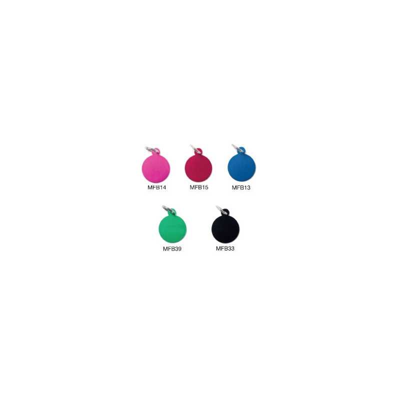 MY FAMILY Médaille Basic Cerchio Piccolo Aluminium Rouge
