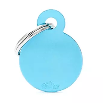 MY FAMILY Big Circle Basic Tag in Light Blue Aluminum