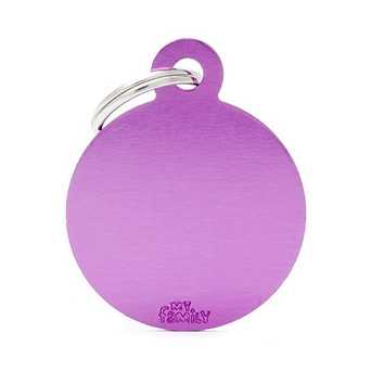 MY FAMILY Medaglietta Basic Cerchio Piccolo in Alluminio Viola - 