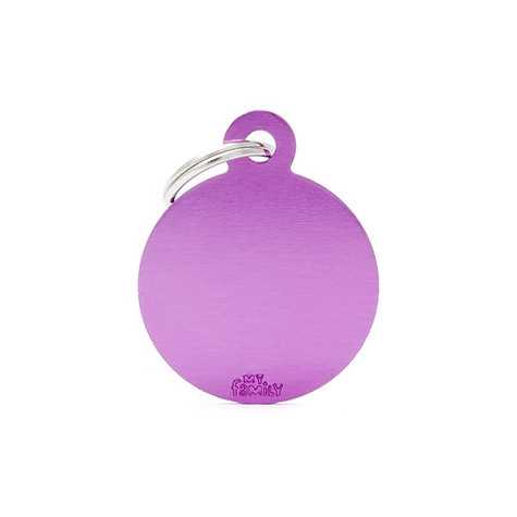 MY FAMILY Medaglietta Basic Cerchio Piccolo in Alluminio Viola - 
