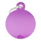 MY FAMILY Small Circle Basic Tag in Purple Aluminum