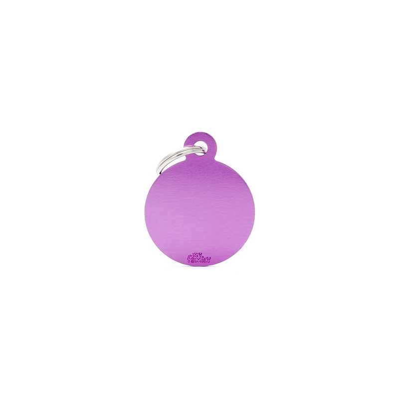 MY FAMILY Médaille Basic Grand cercle in Aluminium Violet MY FAMILY Médaille Basic Grand cercle in Aluminium Violet