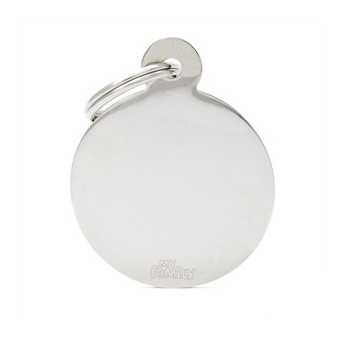 MY FAMILY Medaglietta Basic Cerchio Piccolo in Ottone Cromato - 